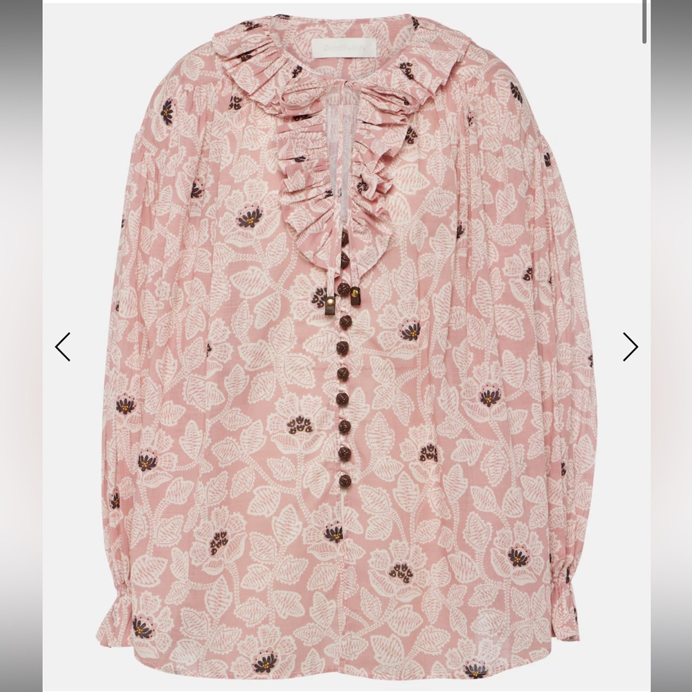 NWT Zimmerman Ottie ruffled top - Sz 2/US 8